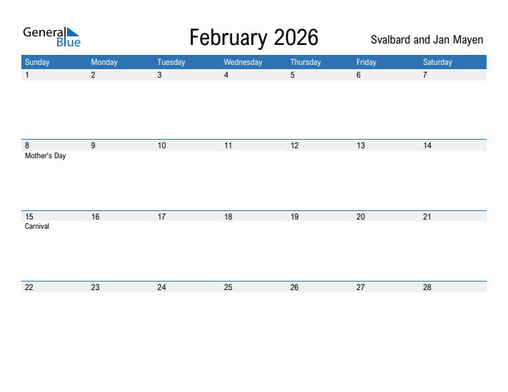 Fillable February 2026 Calendar