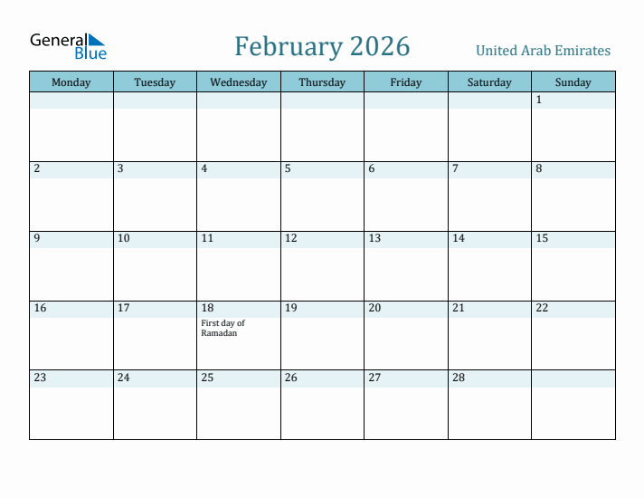 February 2026 Calendar with Holidays