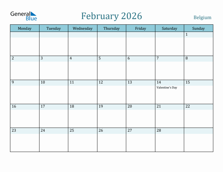 February 2026 Calendar with Holidays