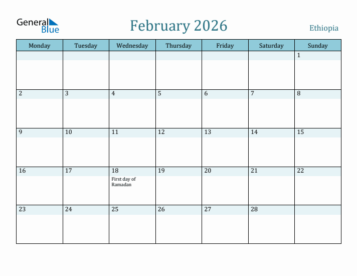 February 2026 Calendar with Holidays