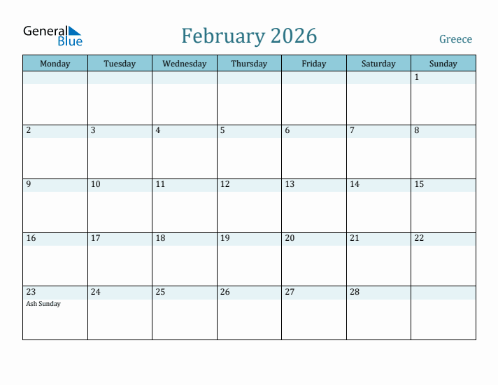 February 2026 Calendar with Holidays