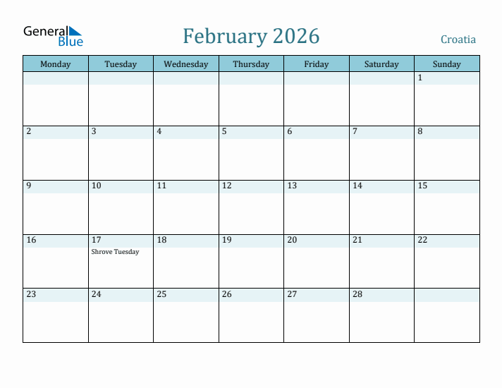 February 2026 Calendar with Holidays