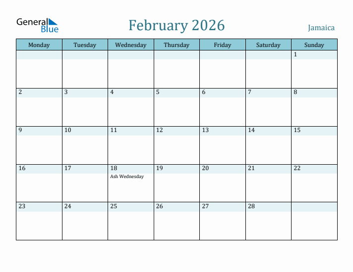 February 2026 Calendar with Holidays