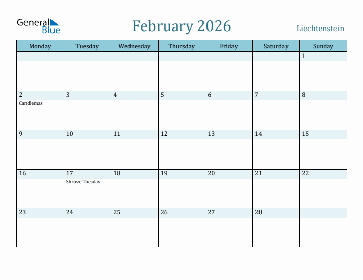 February 2026 Calendar with Holidays