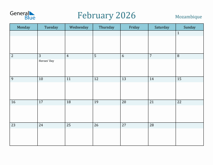 February 2026 Calendar with Holidays