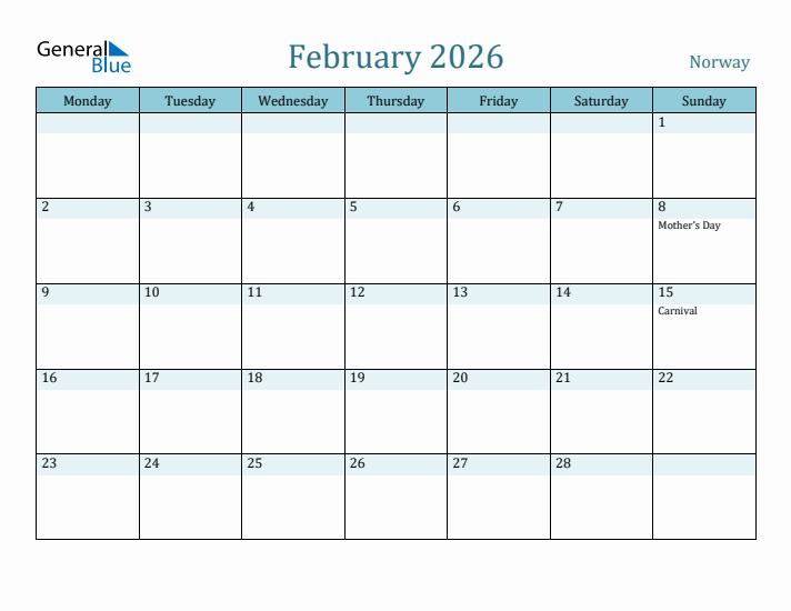 February 2026 Calendar with Holidays