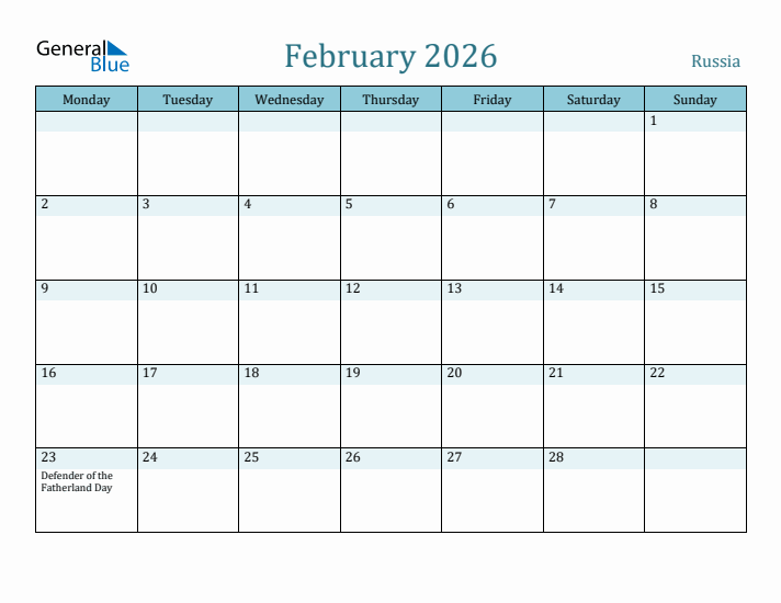 February 2026 Calendar with Holidays