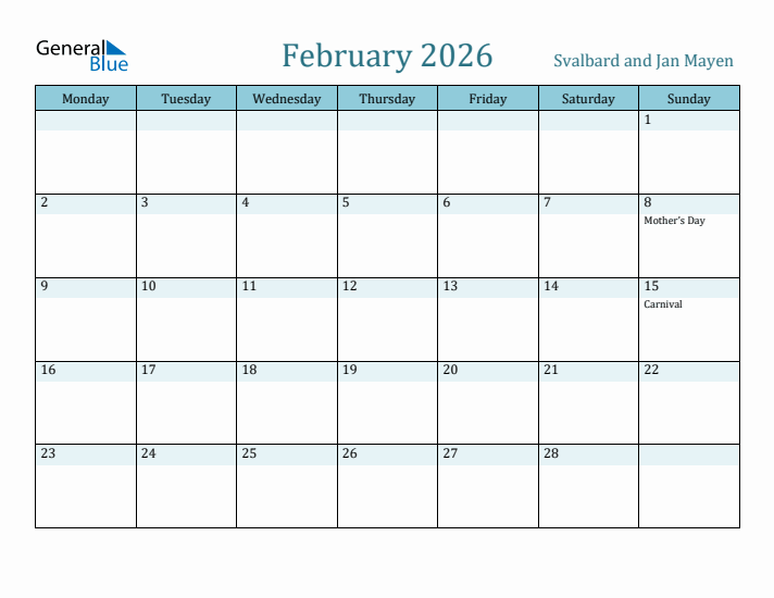 February 2026 Calendar with Holidays