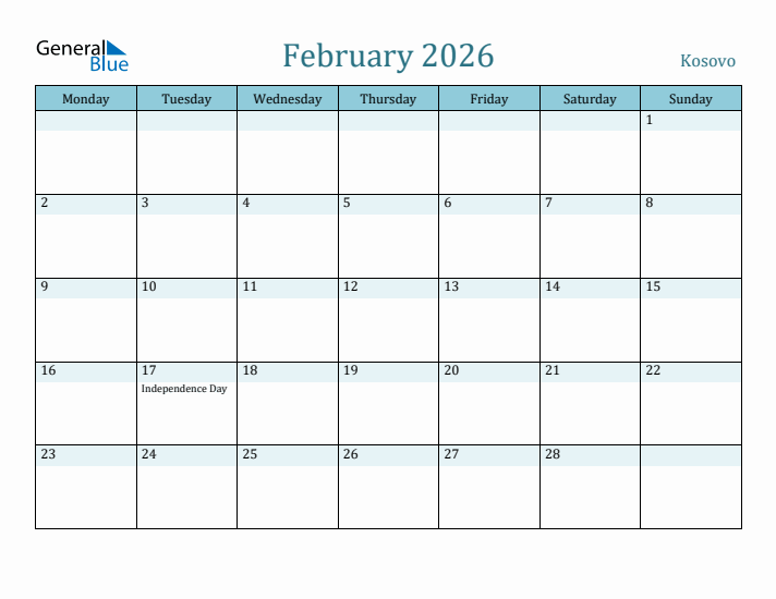 February 2026 Calendar with Holidays