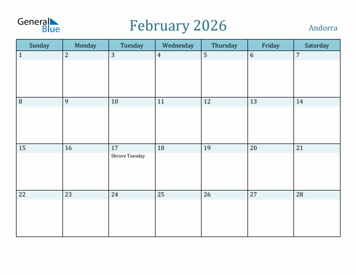 February 2026 Calendar with Holidays