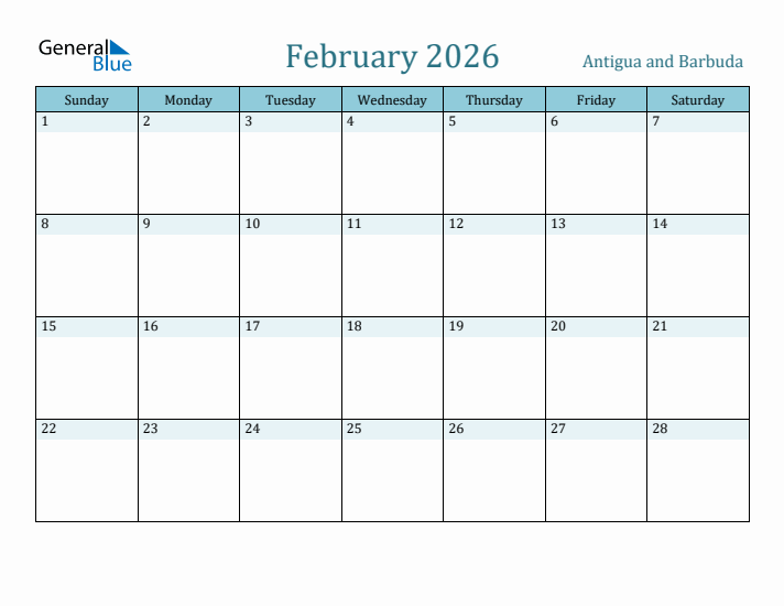 February 2026 Calendar with Holidays