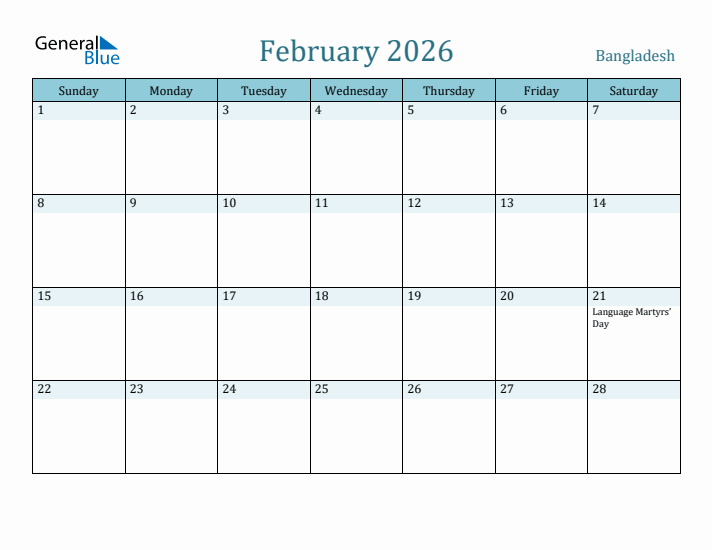 February 2026 Calendar with Holidays