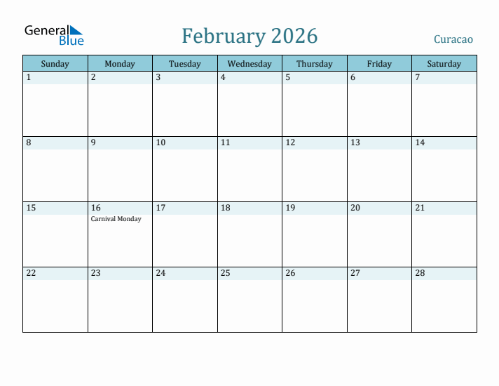 February 2026 Calendar with Holidays