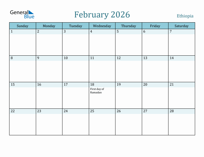 February 2026 Calendar with Holidays