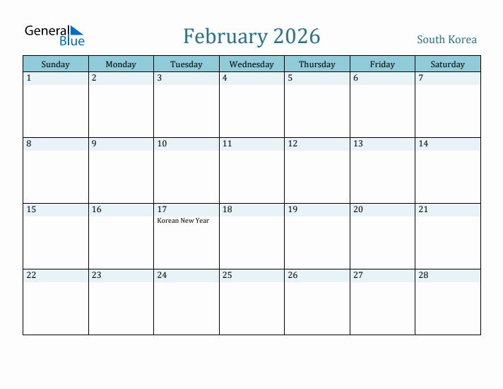 February 2026 Calendar with Holidays