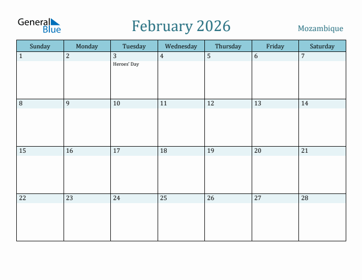 February 2026 Calendar with Holidays