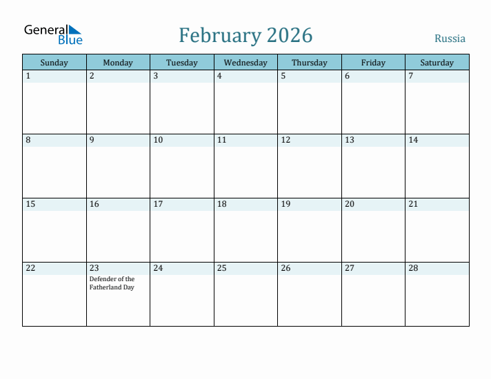 February 2026 Calendar with Holidays