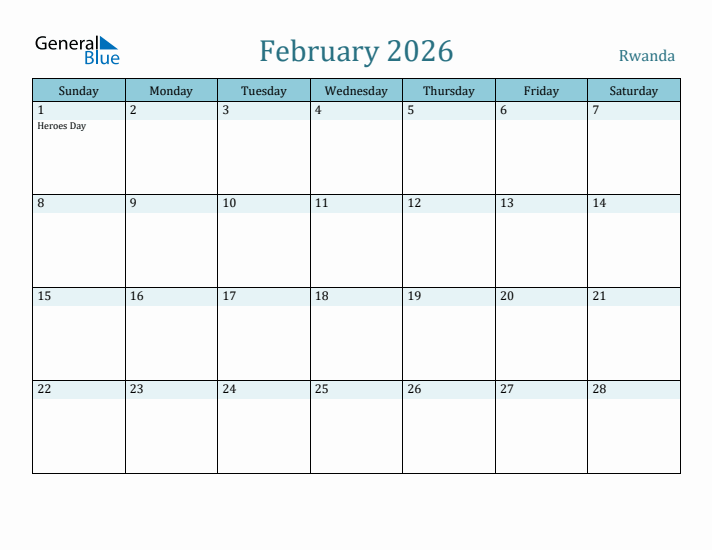 February 2026 Calendar with Holidays