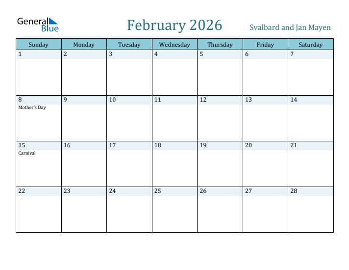 February 2026 Calendar with Holidays