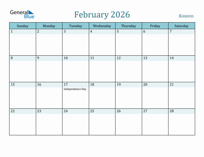 February 2026 Calendar with Holidays