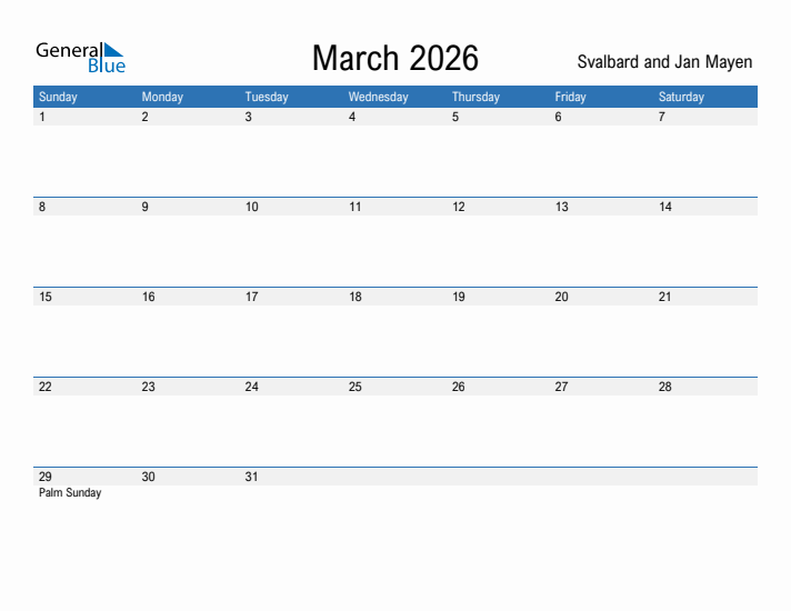 Fillable March 2026 Calendar