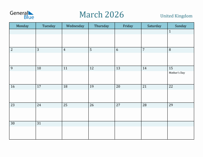 March 2026 Calendar with Holidays