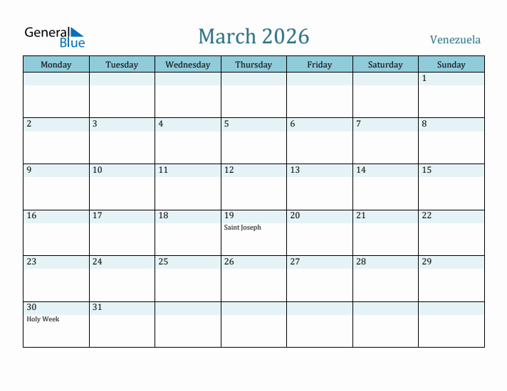 March 2026 Calendar with Holidays