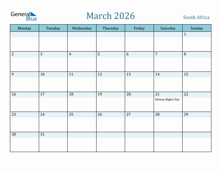 March 2026 Calendar with Holidays