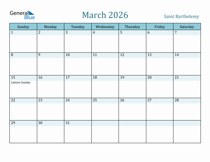 March 2026 Calendar with Holidays