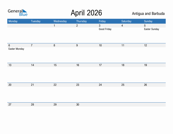 Fillable April 2026 Calendar