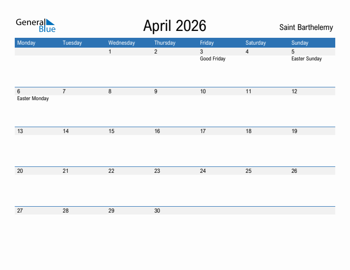 Fillable April 2026 Calendar