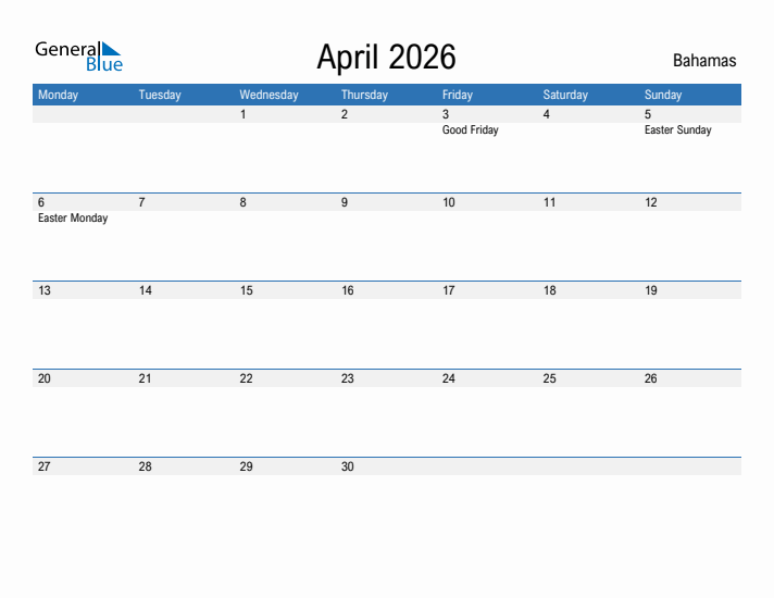 Fillable April 2026 Calendar