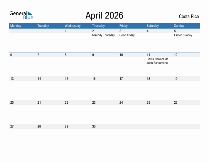 Fillable April 2026 Calendar