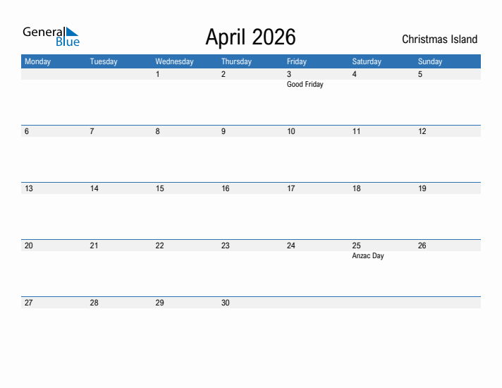 Fillable April 2026 Calendar