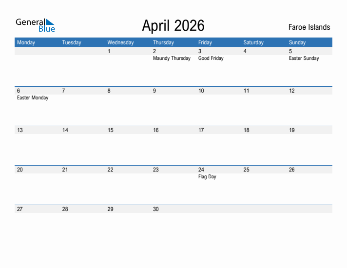 Fillable April 2026 Calendar