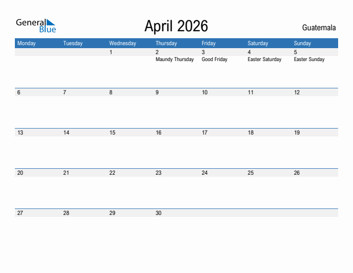 Fillable April 2026 Calendar