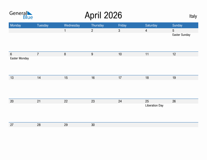 Fillable April 2026 Calendar