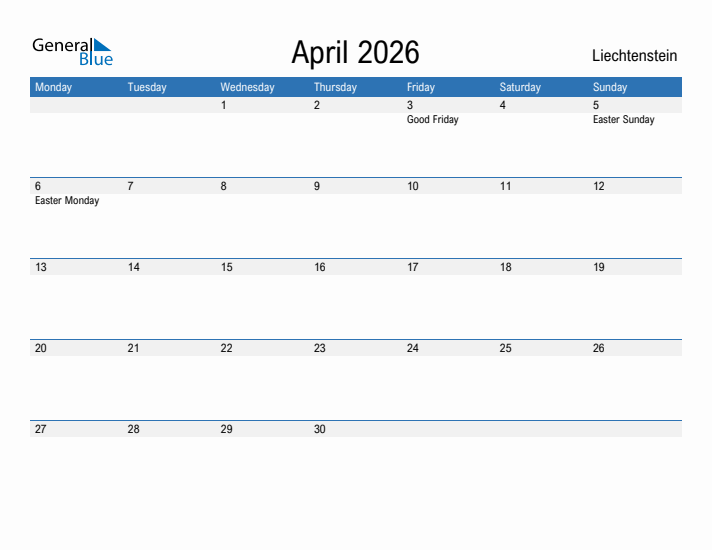 Fillable April 2026 Calendar