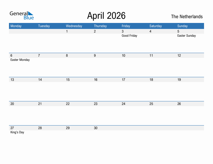 Fillable April 2026 Calendar