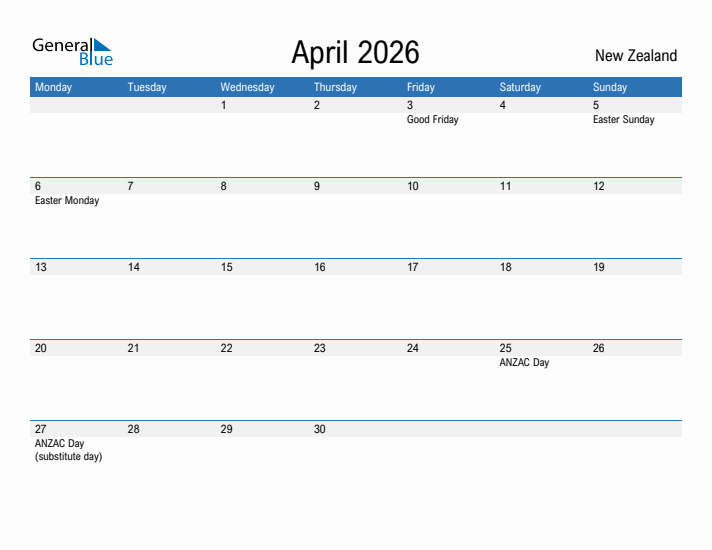 Fillable April 2026 Calendar