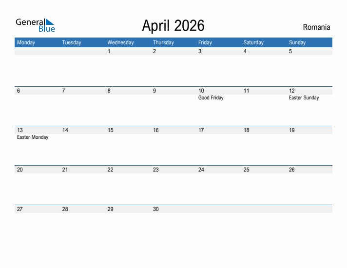 Fillable April 2026 Calendar