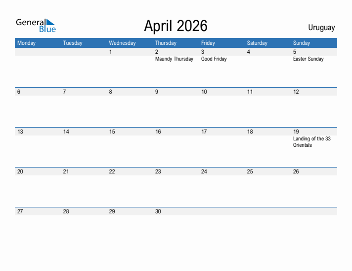 Fillable April 2026 Calendar