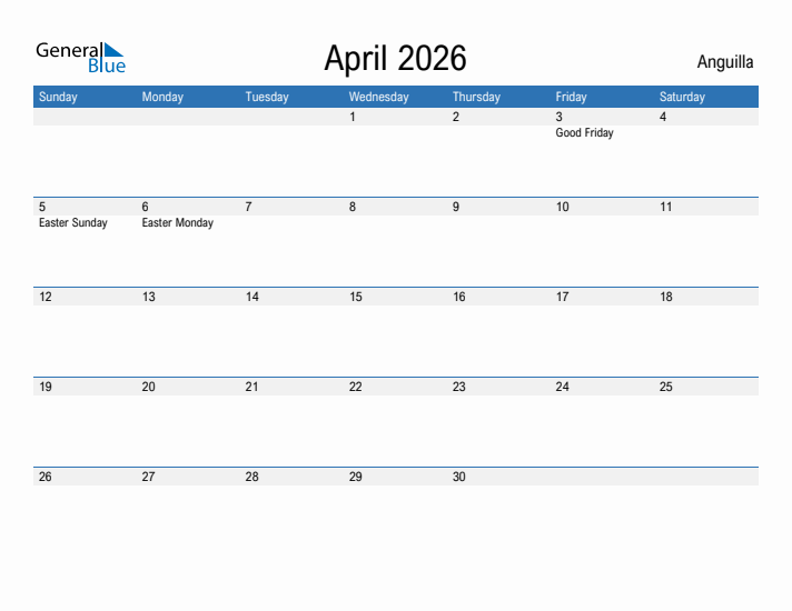 Fillable April 2026 Calendar