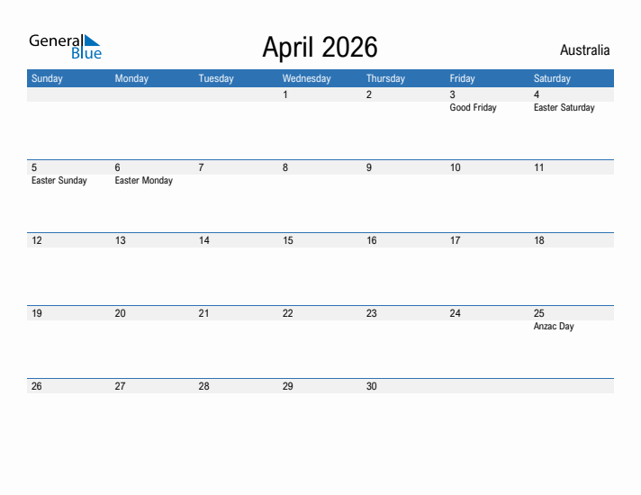 Fillable April 2026 Calendar