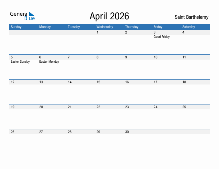 Fillable April 2026 Calendar