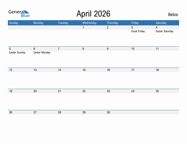 Fillable April 2026 Calendar