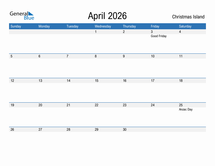 Fillable April 2026 Calendar