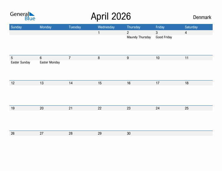 Fillable April 2026 Calendar