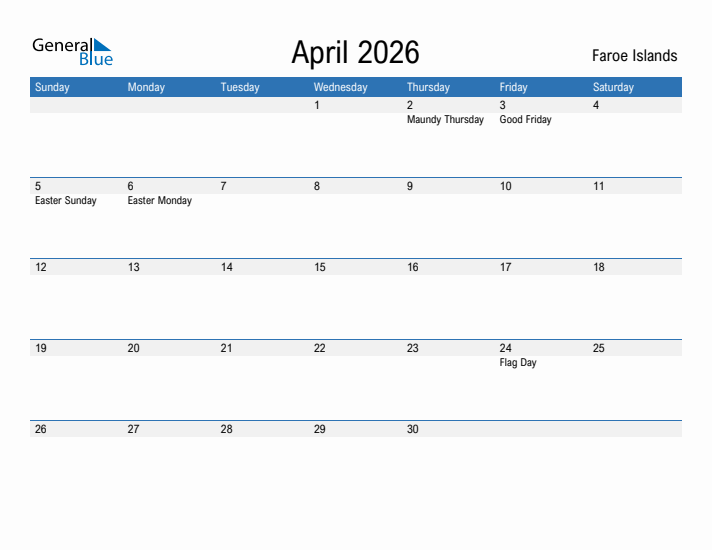 Fillable April 2026 Calendar