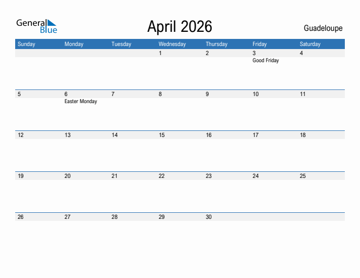 Fillable April 2026 Calendar